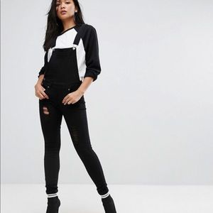 liquor n poker skinny fit overalls